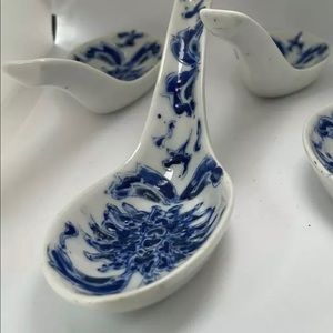 Rice Spoon porcelain hand painted.